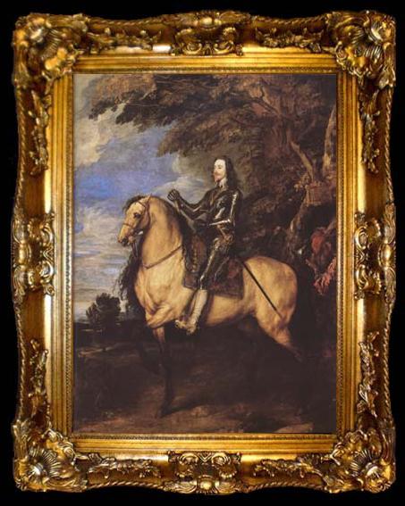 framed  Anthony Van Dyck Equestrian Portrait of Charles (mk08), ta009-2